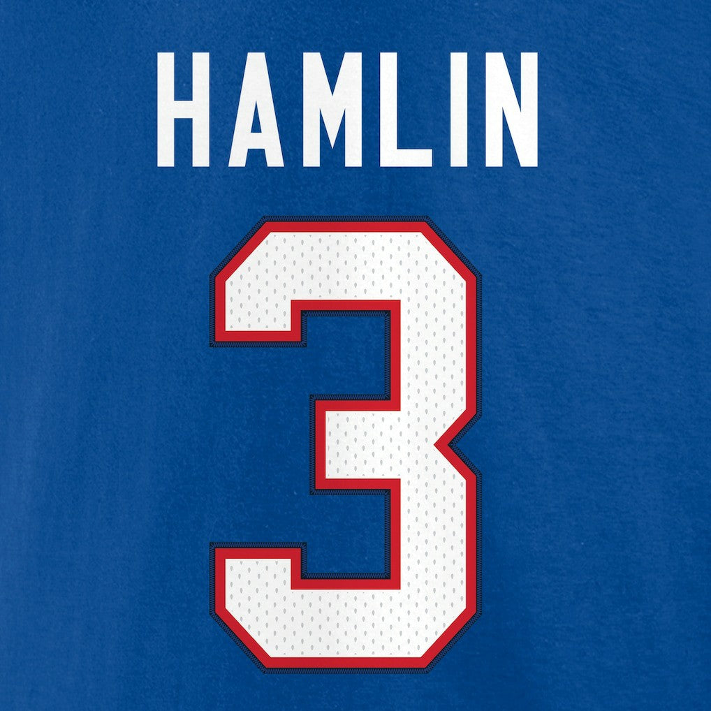 Damar Hamlin Buffalo Bills Icon Name & Number T-Shirt Royal