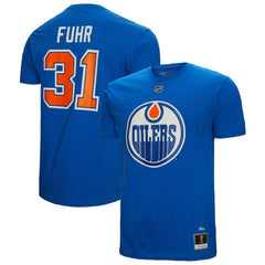 NHL Grant Fuhr Edmonton Oilers Mitchell & Ness Name & Number T-Shirt - Royal