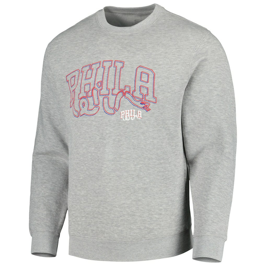 Philadelphia 76ers Stadium Essentials Unisex Element Logo Pop Pullover Sweatshirt Heather Gray