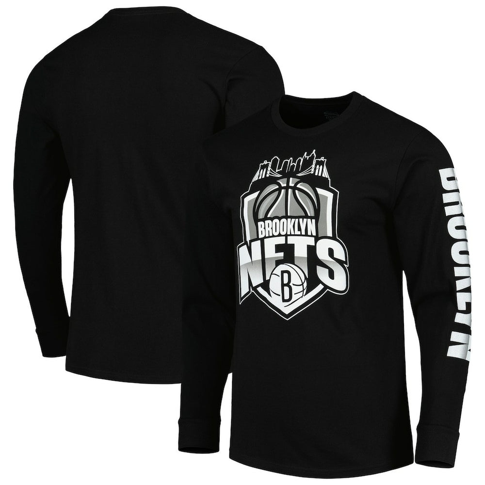 Brooklyn Nets Stadium Essentials Unisex NBA Crest Long Sleeve T-Shirt Black