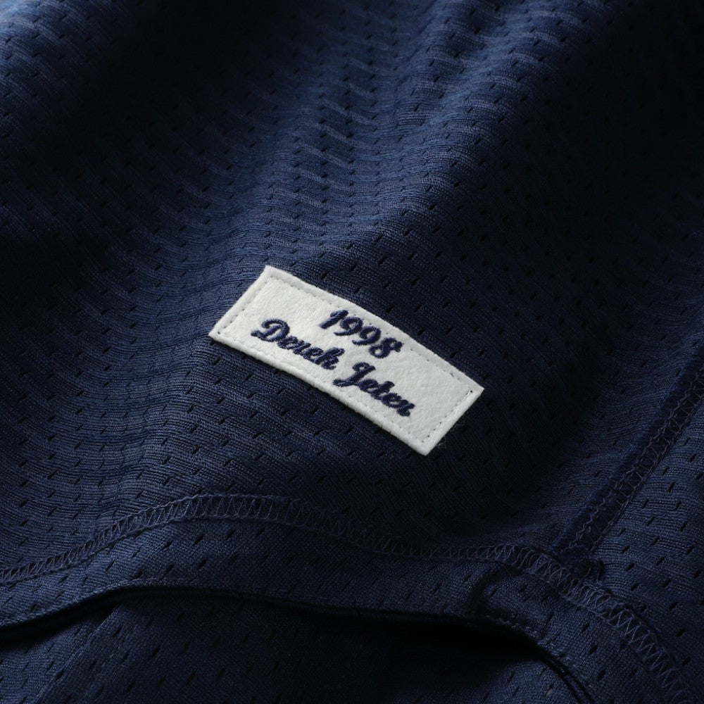 Derek Jeter New York Yankees Mitchell & Ness Cooperstown Collection Mesh Batting Practice Button-Up Jersey - Navy Jerseys