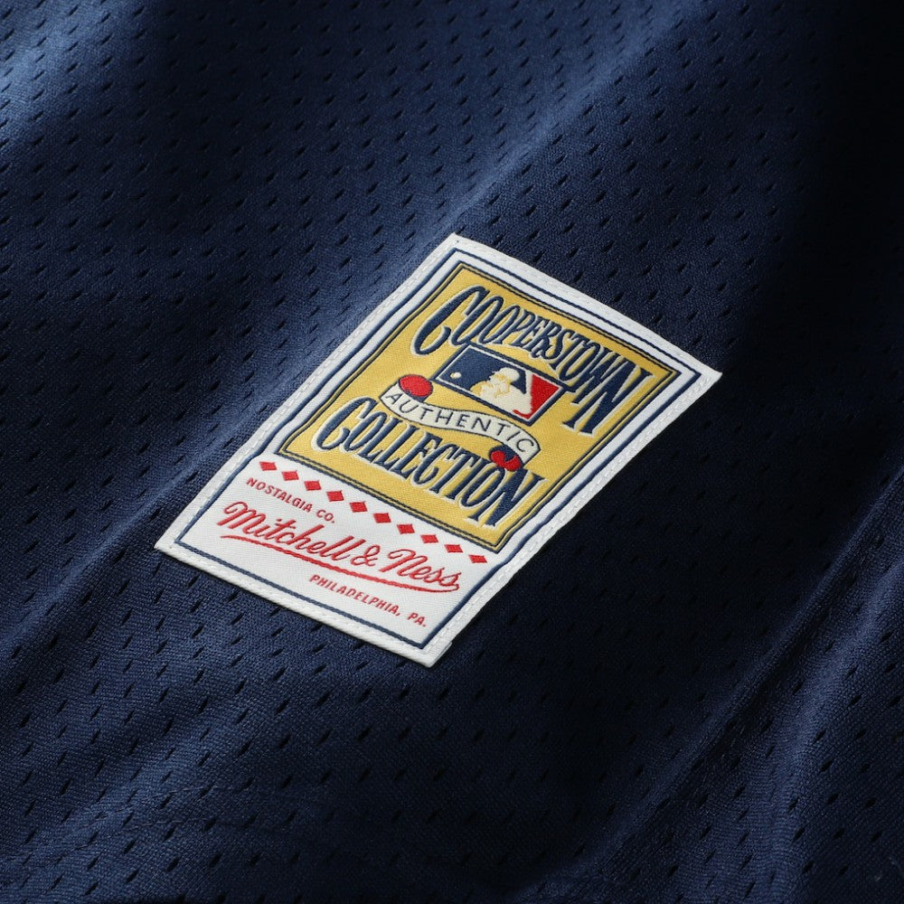 Derek Jeter New York Yankees Mitchell & Ness Cooperstown Collection Mesh Batting Practice Button-Up Jersey - Navy Jerseys