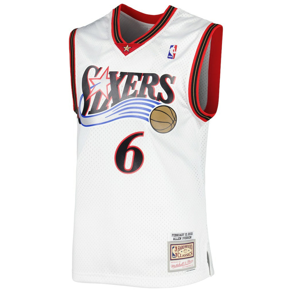 Allen Iverson Philadelphia 76ers 2002/03 Hardwood Classics Swingman Jersey White