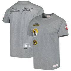 NHL Boston Bruins Mitchell & Ness City Collection T-Shirt - Heather Gray