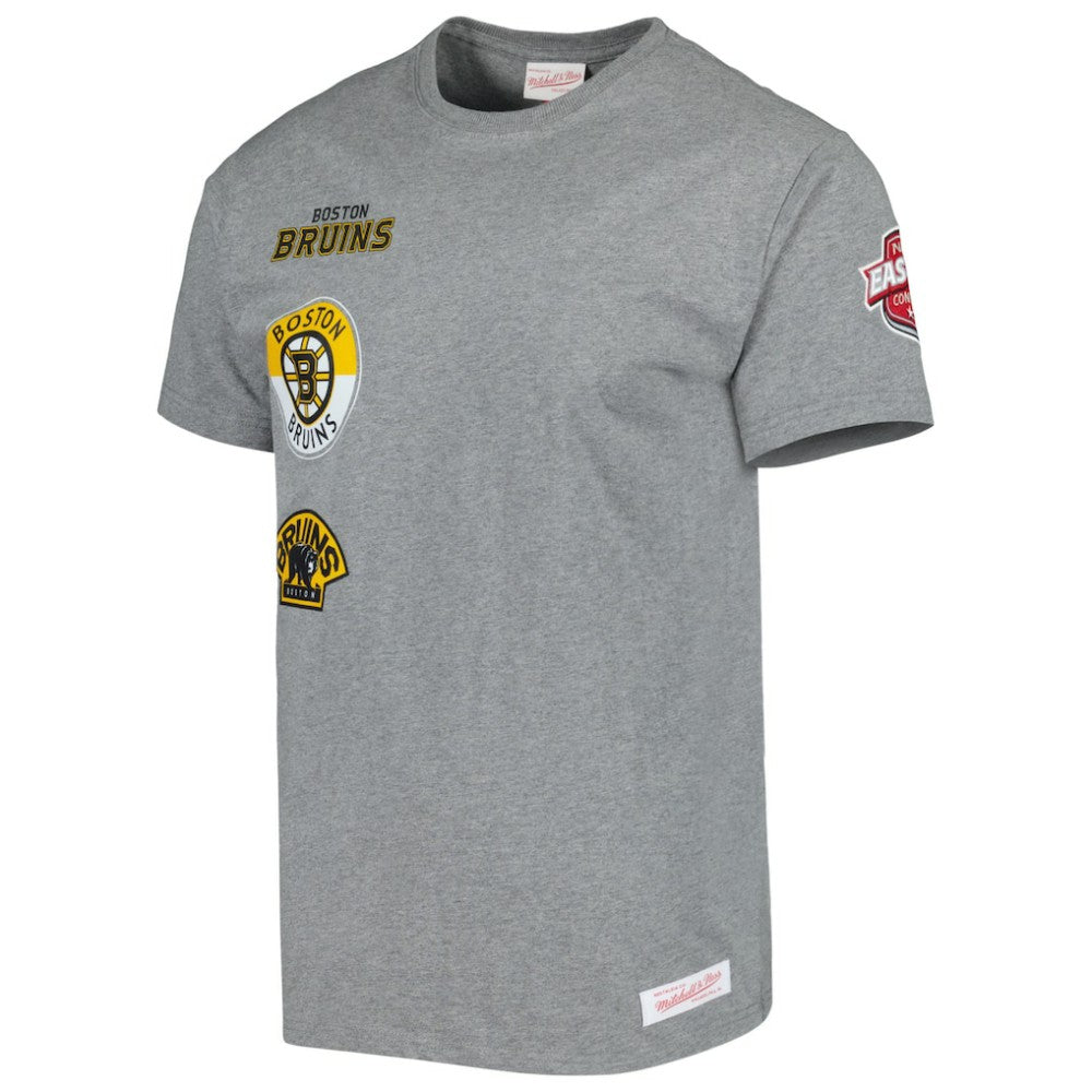 NHL Boston Bruins Mitchell & Ness City Collection T-Shirt - Heather Gray