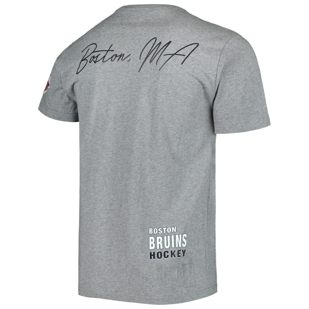NHL Boston Bruins Mitchell & Ness City Collection T-Shirt - Heather Gray