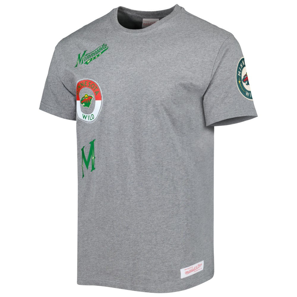 NHL Minnesota Wild Mitchell & Ness City Collection T-Shirt - Heather Gray