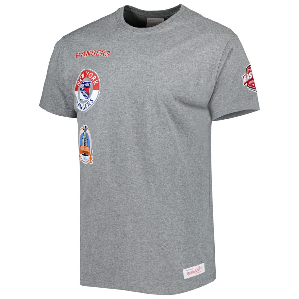 NHL New York Rangers Mitchell & Ness City Collection T-Shirt - Heather Gray