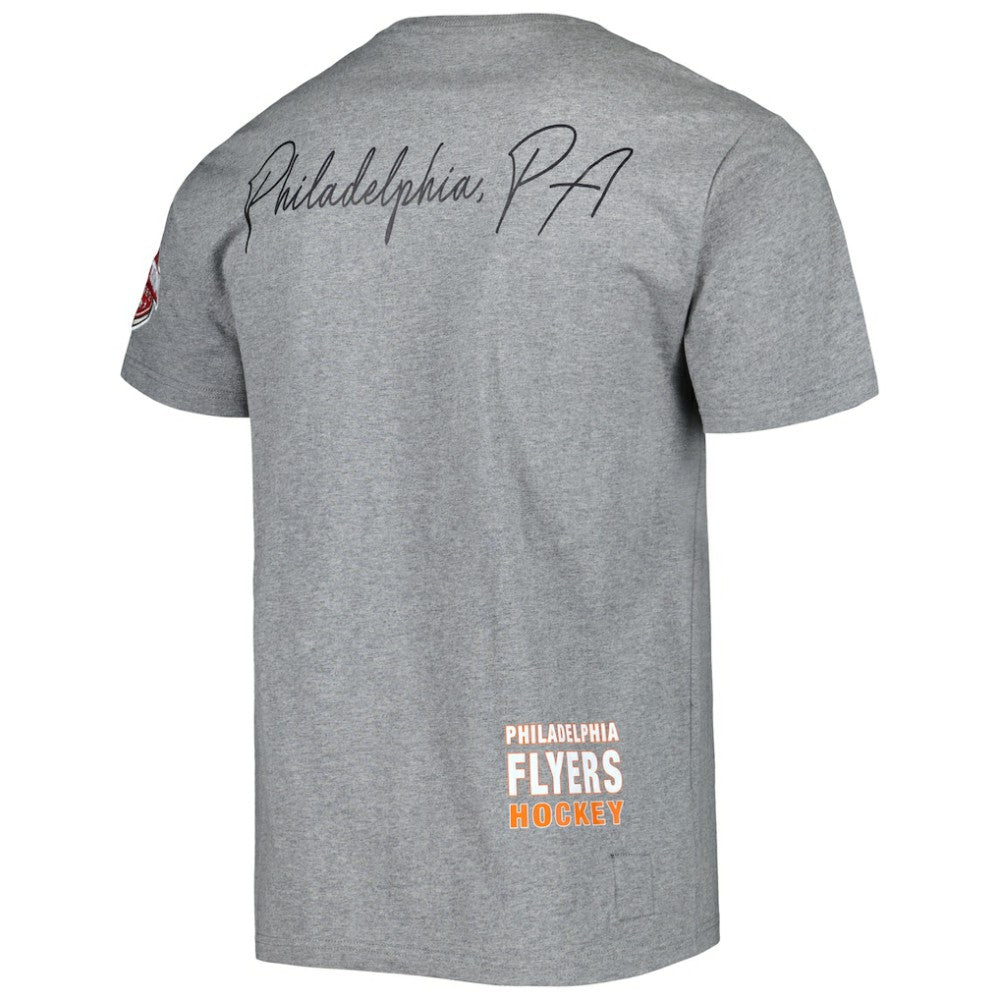 NHL Philadelphia Flyers Mitchell & Ness City Collection T-Shirt - Heather Gray