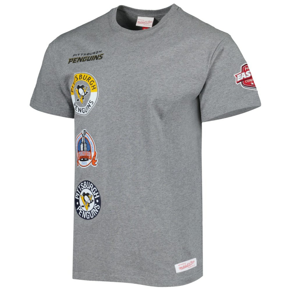 NHL Pittsburgh Penguins Mitchell & Ness City Collection T-Shirt - Heather Gray