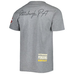 NHL Pittsburgh Penguins Mitchell & Ness City Collection T-Shirt - Heather Gray