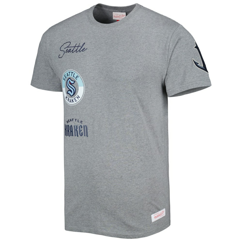 NHL Seattle Kraken Mitchell & Ness City Collection T-Shirt - Heather Gray