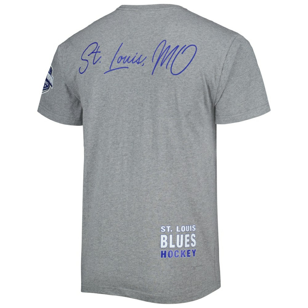 NHL St. Louis Blues Mitchell & Ness City Collection T-Shirt - Heather Gray
