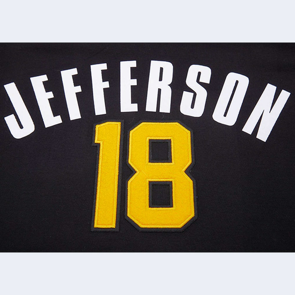Justin Jefferson Minnesota Vikings Pro Standard Player Name & Number Hoodie T-Shirt Black