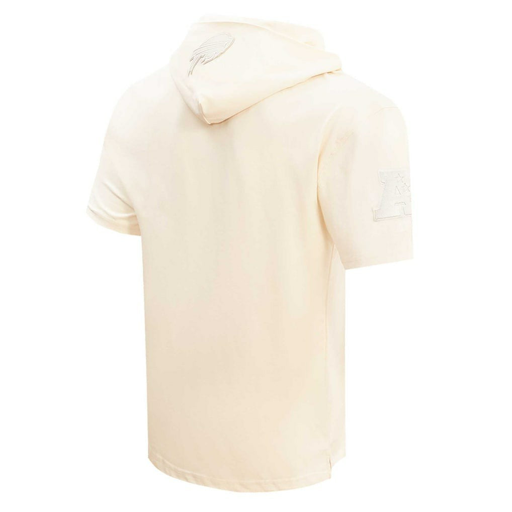 Josh Allen Buffalo Bills Player Name & Number Neutral Short Sleeve Pullover Hoodie Oatmeal