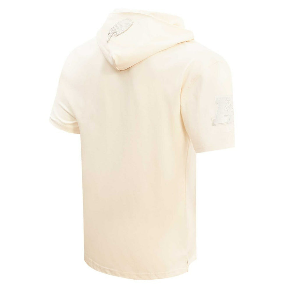 Josh Allen Buffalo Bills Player Name & Number Neutral Short Sleeve Pullover Hoodie Oatmeal