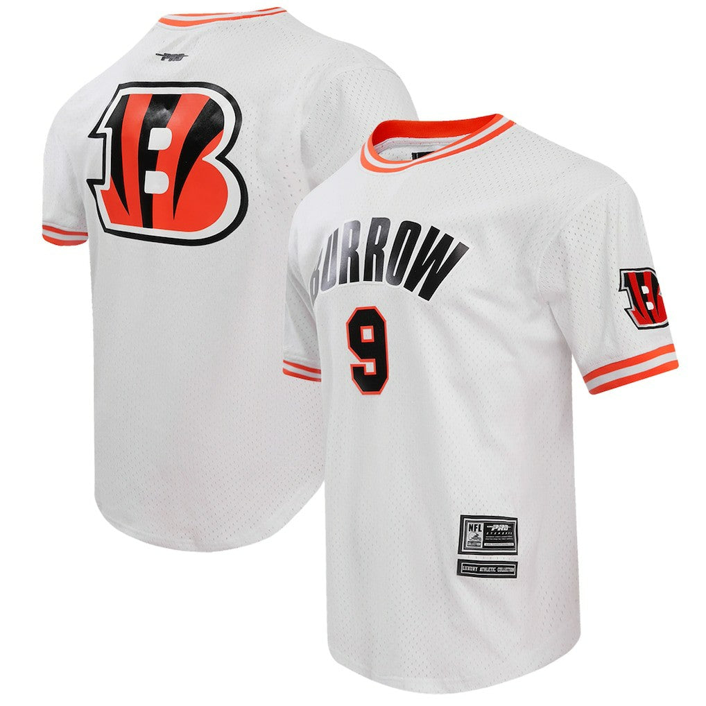 Joe Burrow Cincinnati Bengals Pro Standard Player Name & Number Mesh T-Shirt White