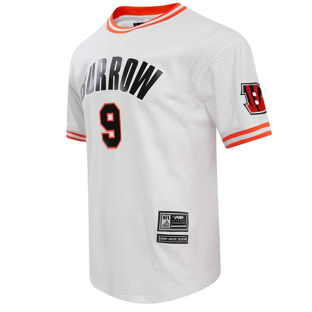 Joe Burrow Cincinnati Bengals Pro Standard Player Name & Number Mesh T-Shirt White