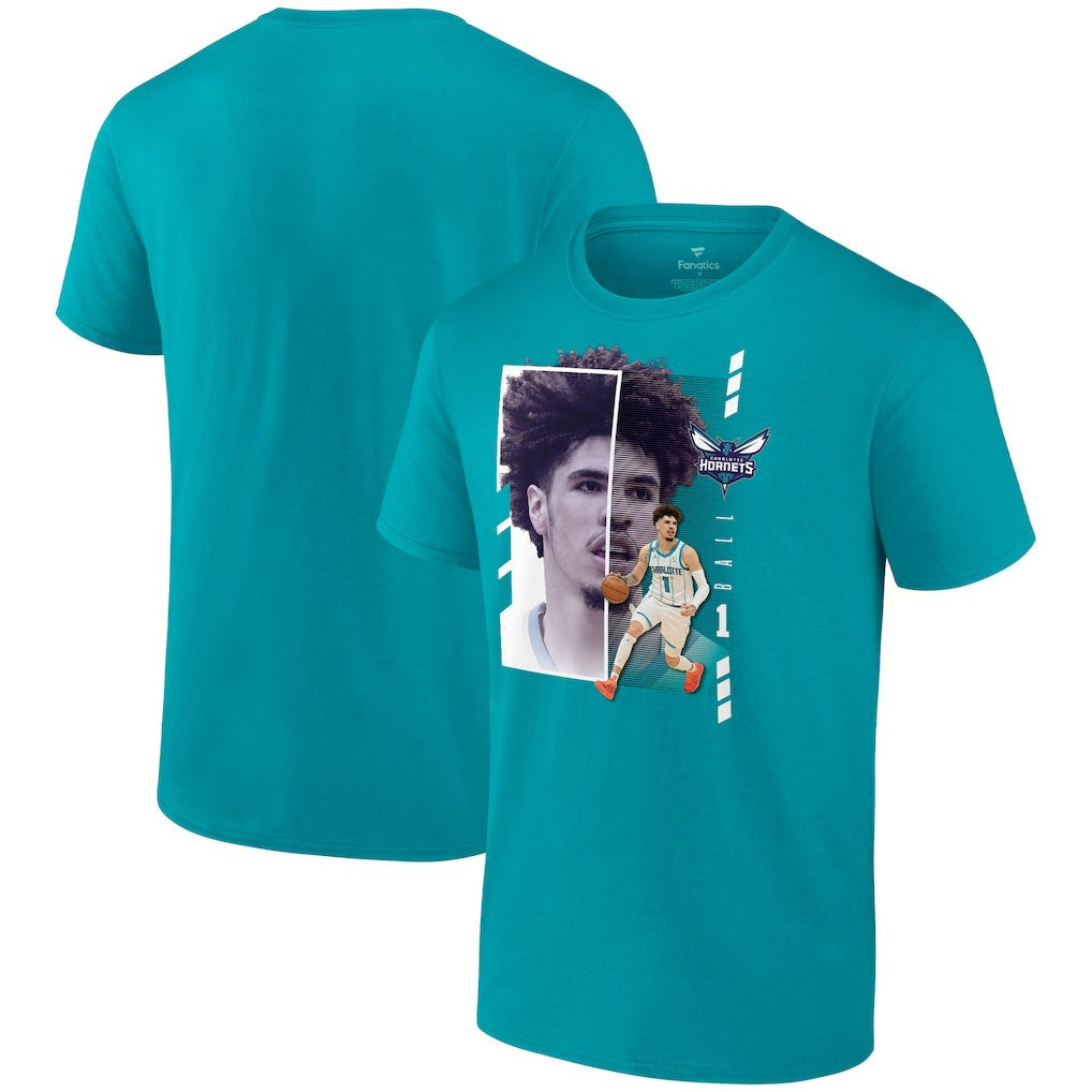 LaMelo Ball Charlotte Hornets Jump Pass T-Shirt Aqua