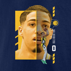 Tyrese Haliburton Indiana Pacers Jump Pass T-Shirt Navy