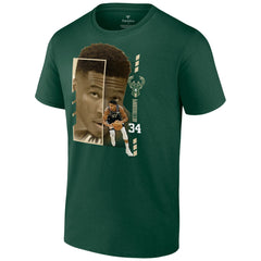Giannis Antetokounmpo Milwaukee Bucks Jump Pass T-Shirt Green