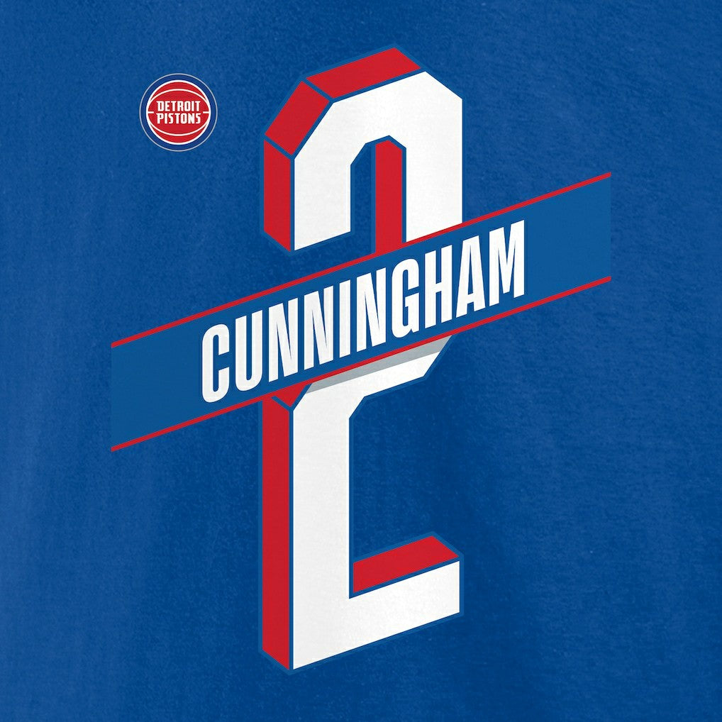 Cade Cunningham Detroit Pistons Full-Court Press Name & Number T-Shirt Royal
