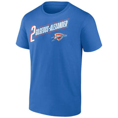 Shai Gilgeous-Alexander Oklahoma City Thunder Full-Court Press Name & Number T-Shirt Blue