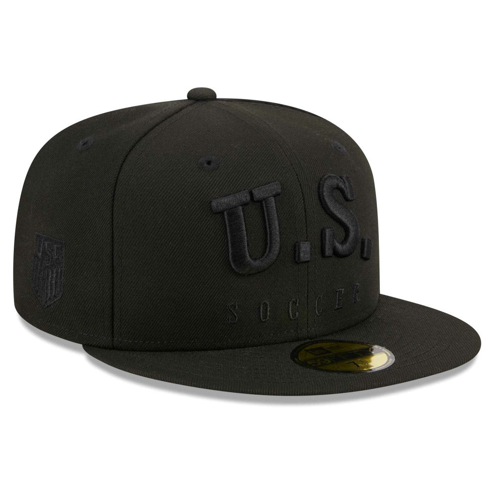 USMNT New Era Text 59FIFTY Fitted Hat Black