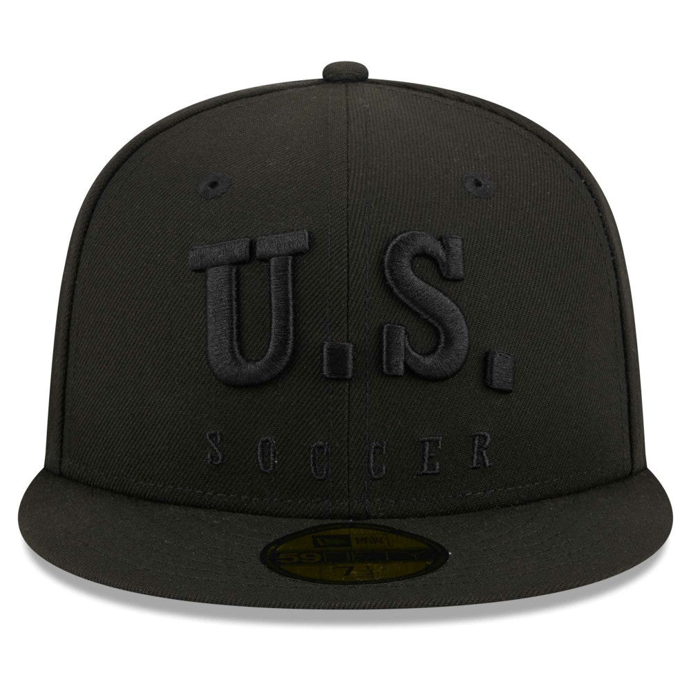 USMNT New Era Text 59FIFTY Fitted Hat Black
