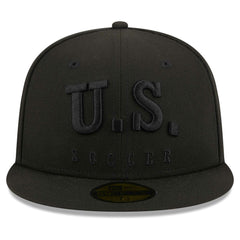 USMNT New Era Text 59FIFTY Fitted Hat Black