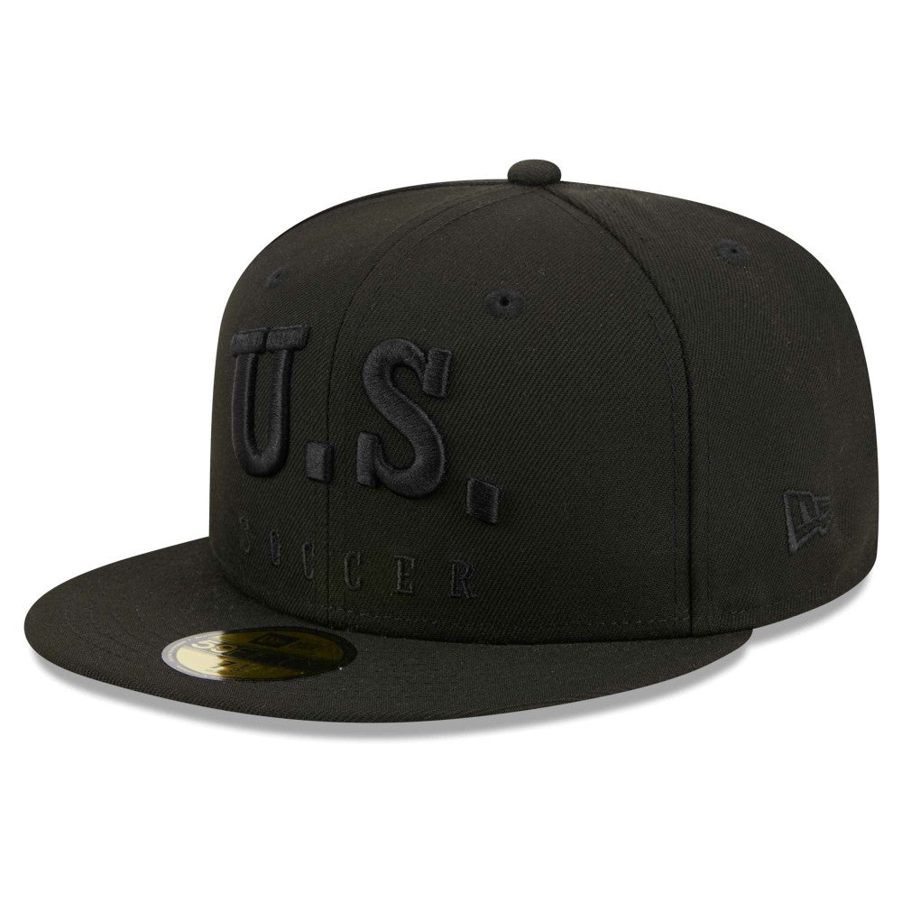 USMNT New Era Text 59FIFTY Fitted Hat Black