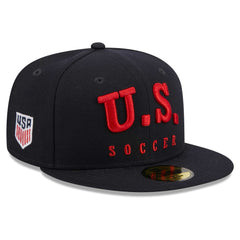 USMNT New Era Text 59FIFTY Fitted Hat Navy
