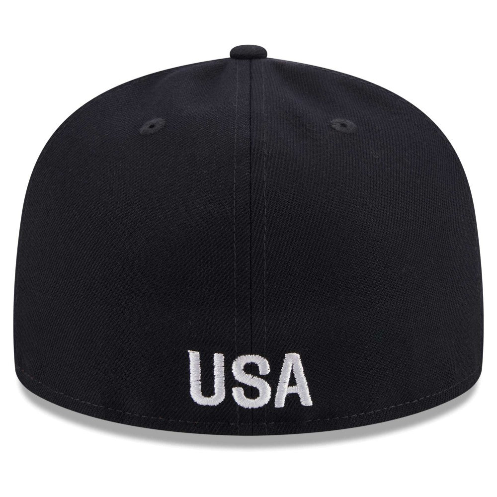 USMNT New Era Text 59FIFTY Fitted Hat Navy