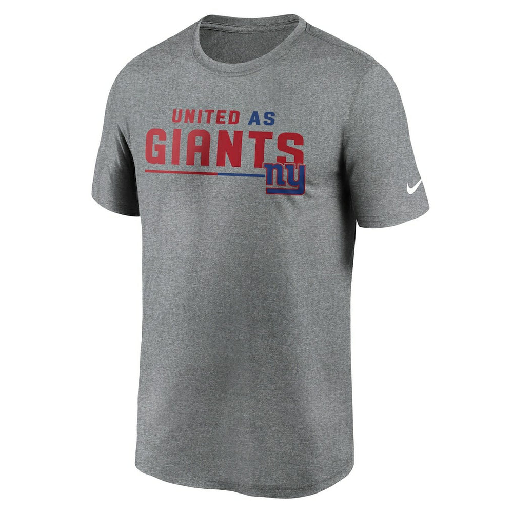 New York Giants Legend Team Shoutout Performance T-Shirt Heather Gray