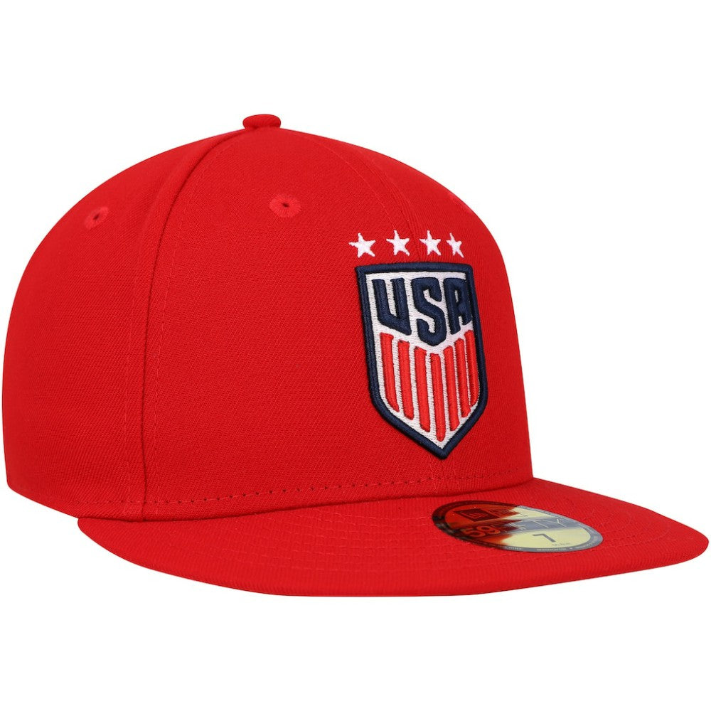 USWNT New Era Team Basic 59FIFTY Fitted Hat Red shop