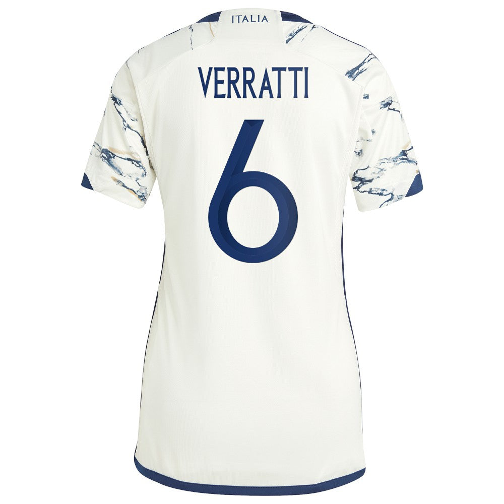 Marco Verratti Italy National Team Women's 2023 Away Replica Jersey White