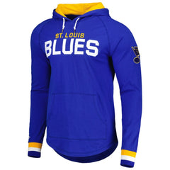 NHL St. Louis Blues Mitchell & Ness Legendary Slub Hoodie Long Sleeve T-Shirt - Blue