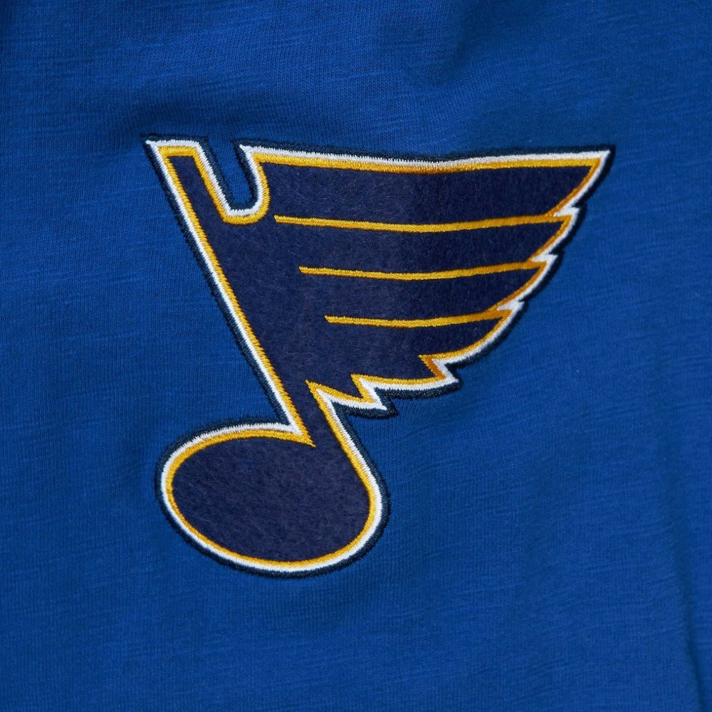 NHL St. Louis Blues Mitchell & Ness Legendary Slub Hoodie Long Sleeve T-Shirt - Blue