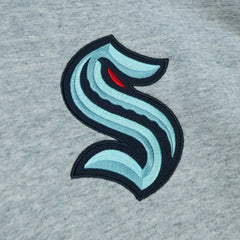 NHL Seattle Kraken Mitchell & Ness Classic French Terry Pullover Hoodie - Heather Gray