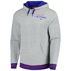 NHL Washington Capitals Mitchell & Ness Classic French Terry Pullover Hoodie - Heather Gray