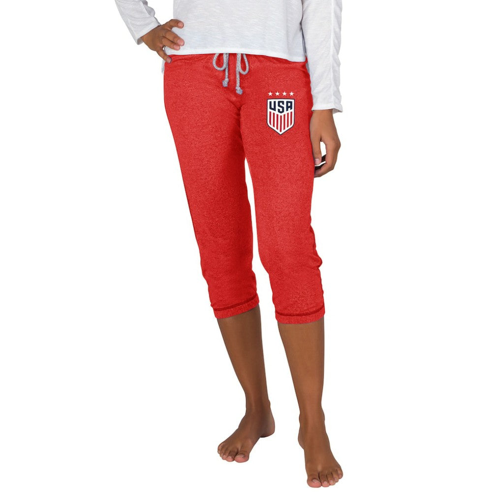 USWNT Concepts Sport Women's Quest Knit Capri Pants Red shop