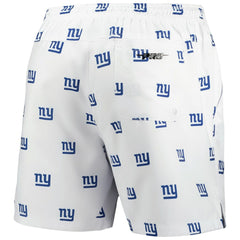 New York Giants Pro Standard Allover Print Mini Logo Shorts White