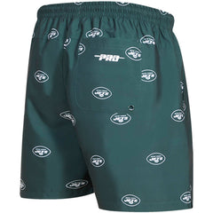 New York Jets Pro Standard Allover Print Mini Logo Shorts Green