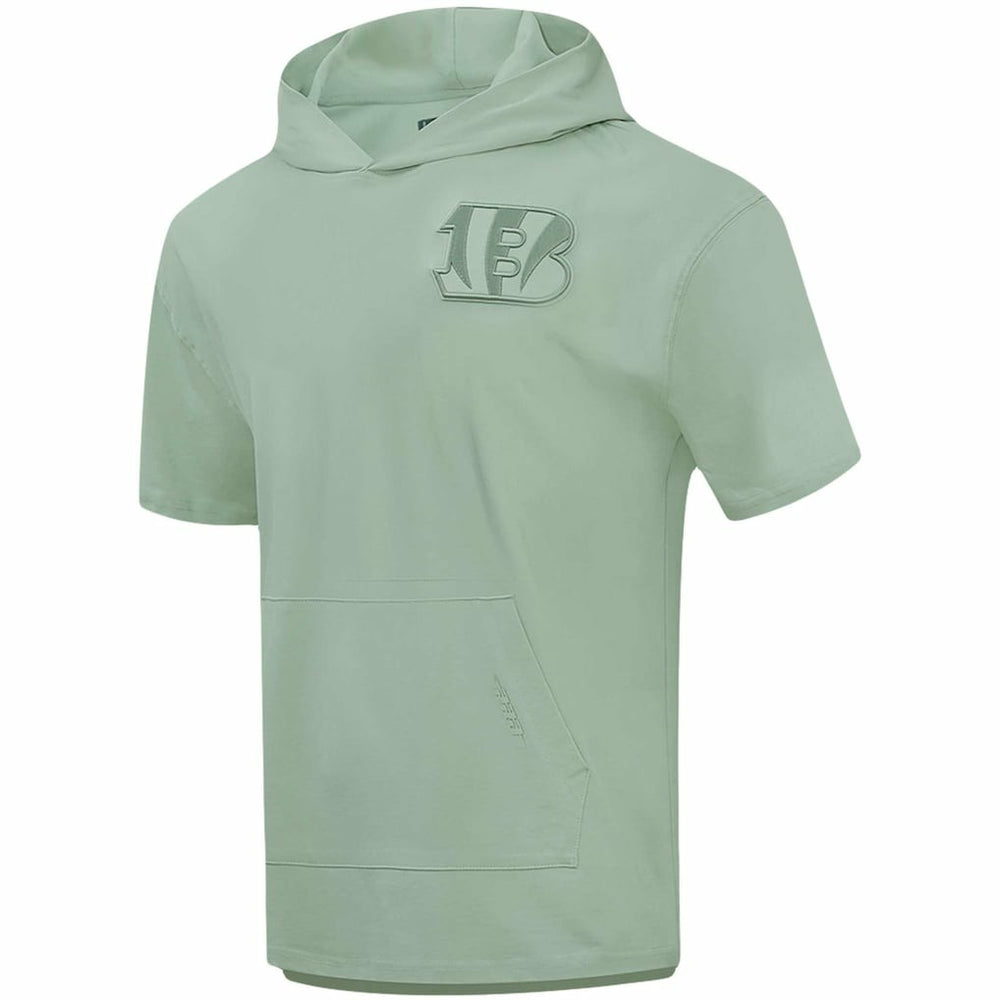 Cincinnati Bengals Pro Standard Neutrals Short Sleeve Pullover Hoodie Light Green