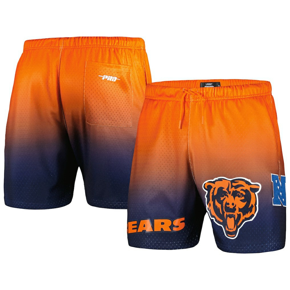 Chicago Bears Pro Standard Ombre Mesh Shorts Navy/Orange