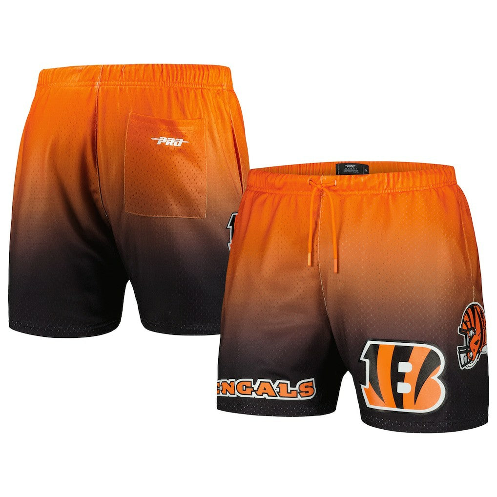 Cincinnati Bengals Pro Standard Ombre Mesh Shorts Black/Orange