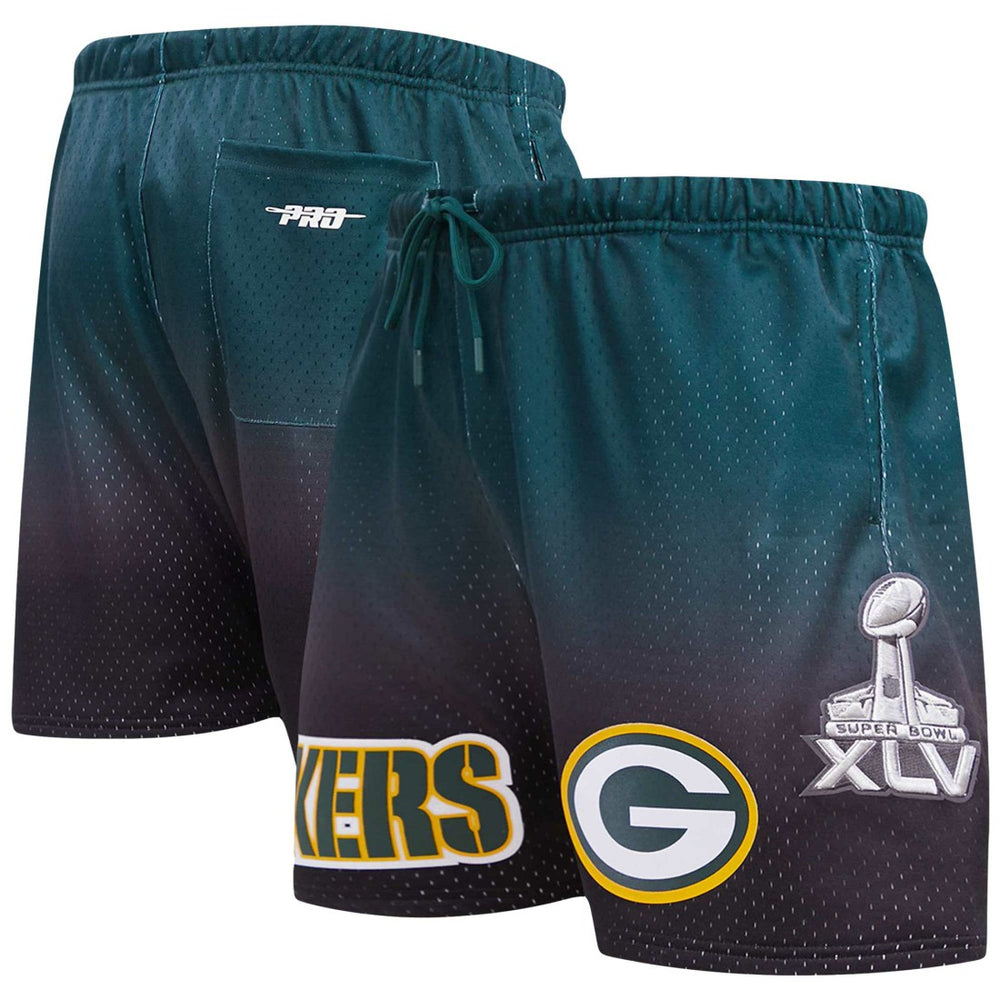 Green Bay Packers Pro Standard Ombre Mesh Shorts Black/Green