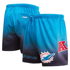 Miami Dolphins Pro Standard Ombre Mesh Shorts Black/Aqua