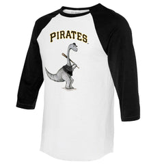 Pittsburgh Pirates Tiny Turnip Women's Bronto 3/4-Sleeve Raglan T-Shirt - White/Black T-shirts