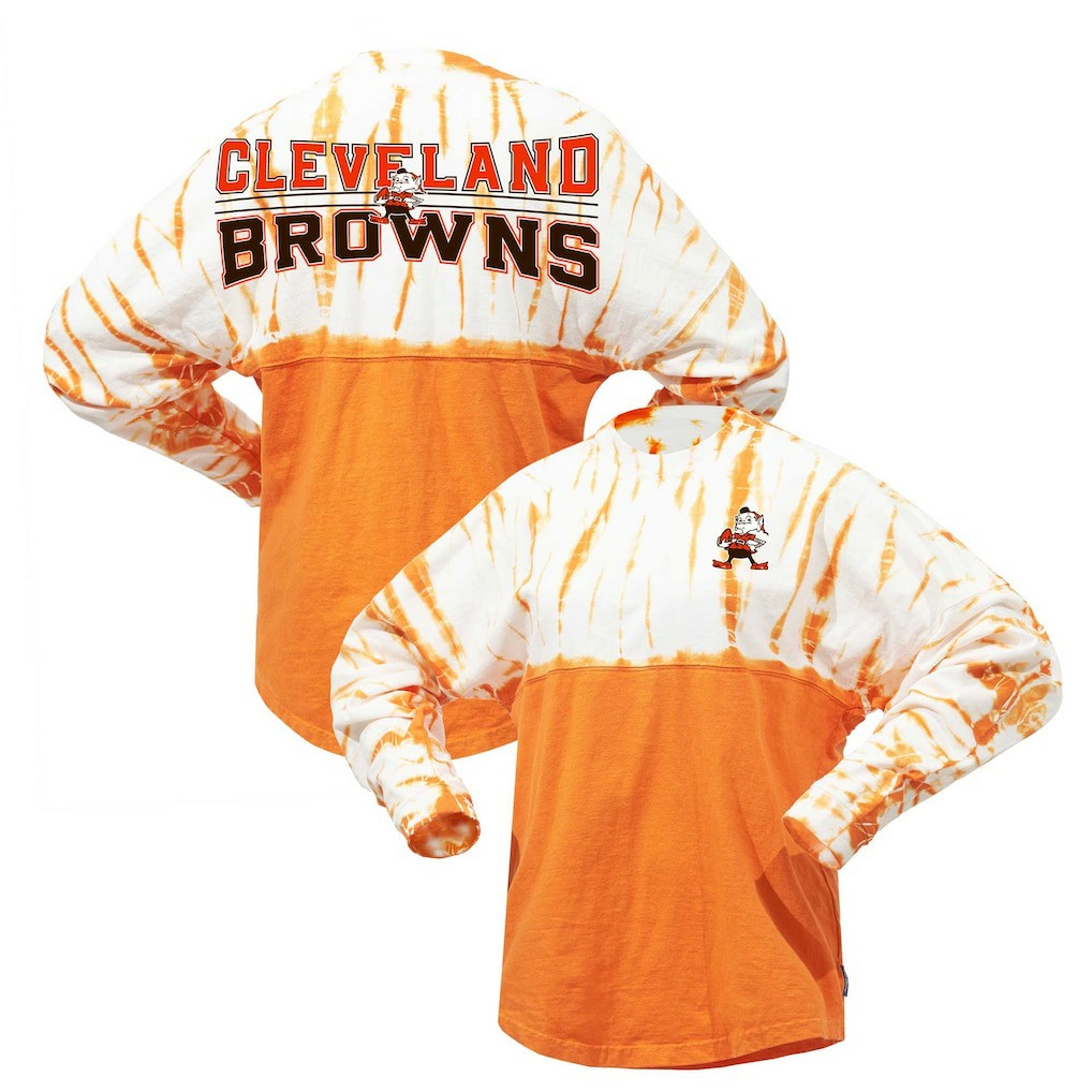 Cleveland Browns Women's Vintage Bamboo Spirit Jersey Long Sleeve T-Shirt Orange